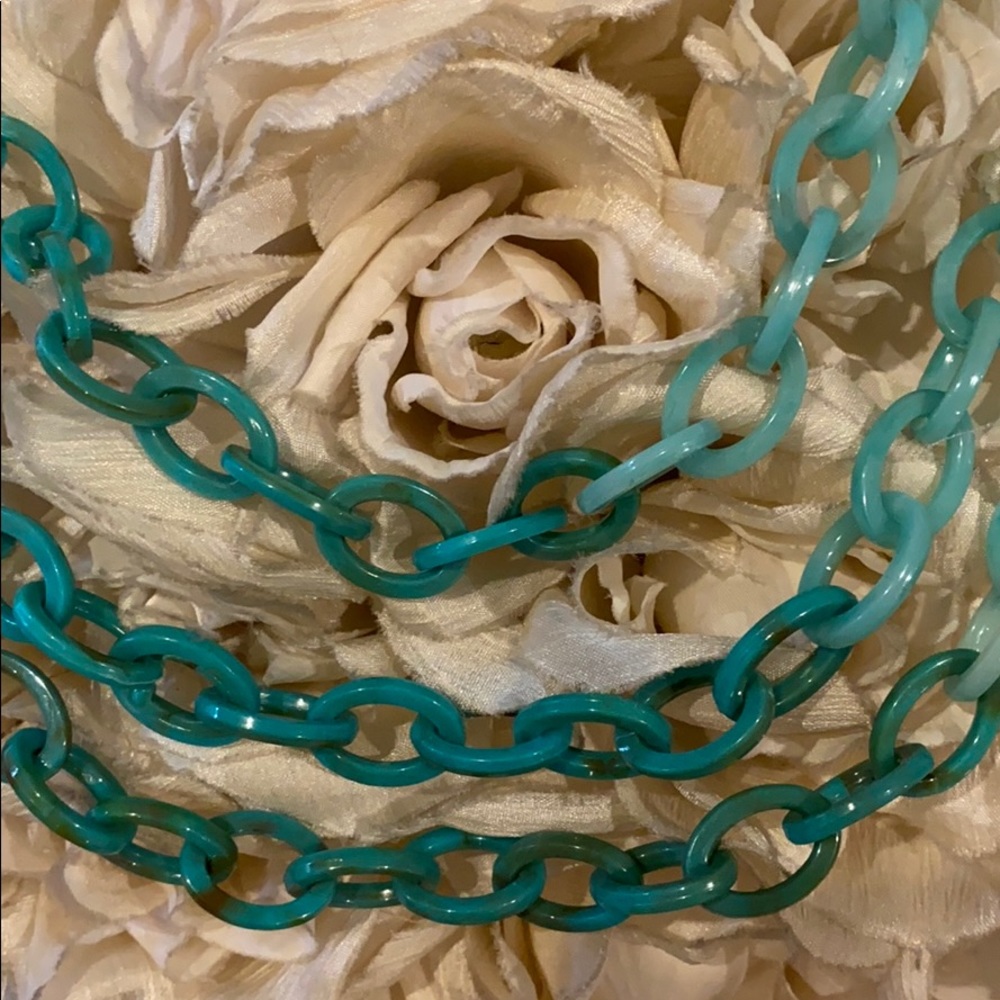 PANACEA TURQUOISE RESIN 3 STRAND NECKLACE FROM NEIMAN MARCUS NWT - Picture 5 of 13